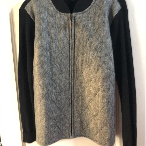 J. McLaughlin Jackets & Blazers - J. McLaughlin Tweed Herringbone Quilted Zip Up M